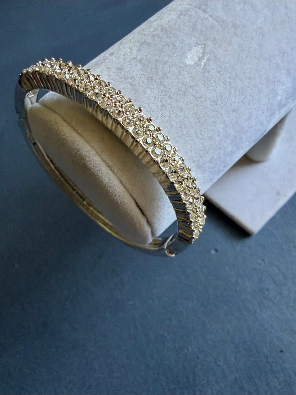 Vintage Jennifer Moore Crystal Rhinestone Silver Tone Bracelet,NIB - Picture 11 of 16